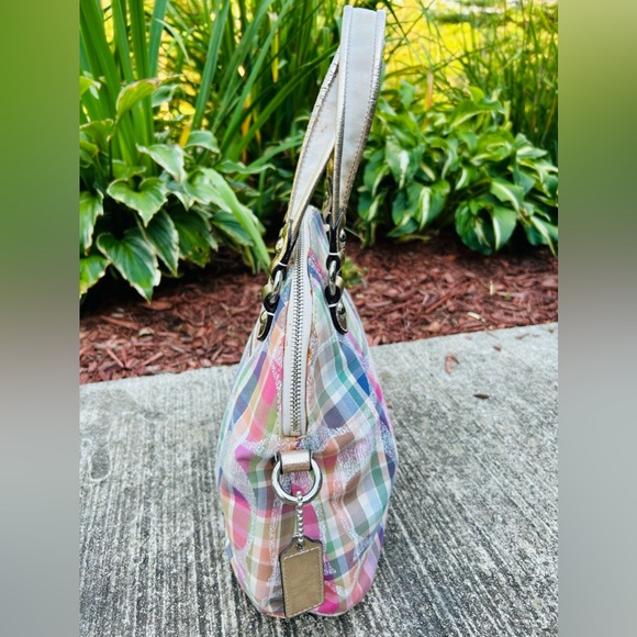 Coach Poppy Multicolor Plaid Crossbody Bag - Picture 3 of 10